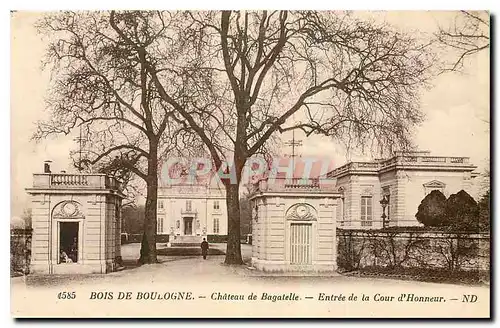 Ansichtskarte AK Bois de Boulogne Chateau de Bagatelle Entree de la Cour d'Honneur