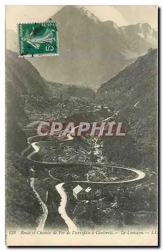 Cartes postales Route et Chemin de Fer de Pierrefitte a Cauterets Le Limacon