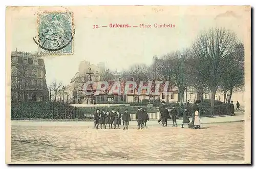 Cartes postales Orleans Place Gambetta Enfants