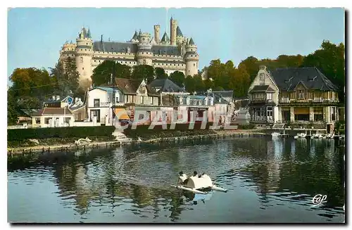 Cartes postales Pierrefonds L'Etang et le Chateau Pedalo