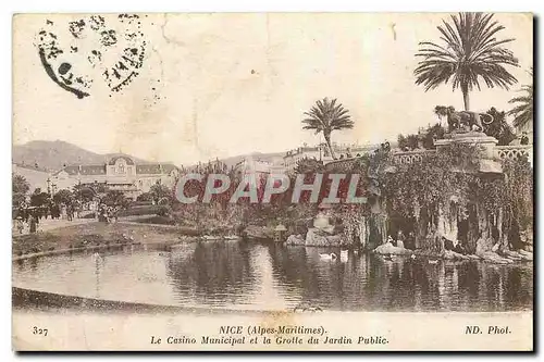 Ansichtskarte AK Nice Alpes Maritimes Le Casino Municipal et la Grotte du Jardin Public