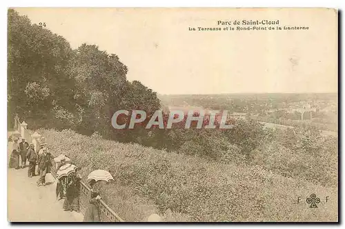 Cartes postales Parc de Saint Vloud La Terrasse et le Rond Point de la Lanterne