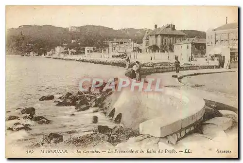 Cartes postales Marseille La Corniche La Promenade et les Bains du Prado