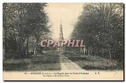 Cartes postales Amboise I et L La Pagode dans la Foret s'Amboise