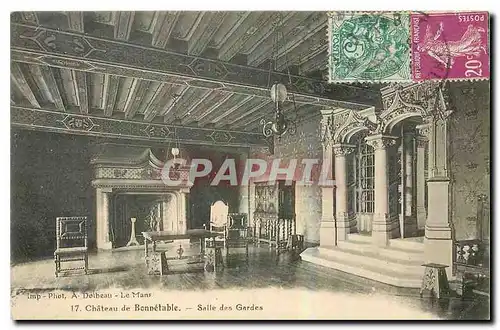 Cartes postales Chateau de Bonnetable Salle des Gardes