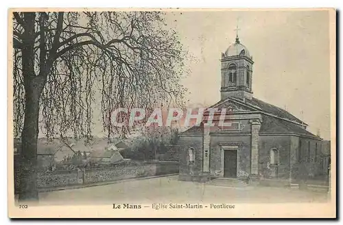 Ansichtskarte AK Le Mans Eglise Saint Martin Pontlieue