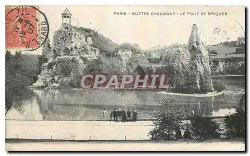 Ansichtskarte AK Paris Buttes Chaumont le Pont de Briques