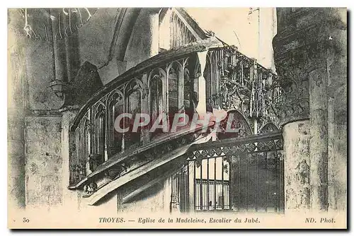 Ansichtskarte AK Troyes Eglise de la Madeleine Escalier du Jube