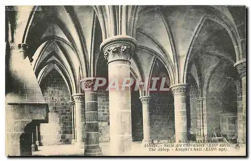 Cartes postales Mont Saint Michel Abbaye Salle des Chevaliers