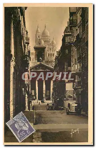 Cartes postales Paris en flanant Le Sacre Coeur vu de la Rue Laffitte