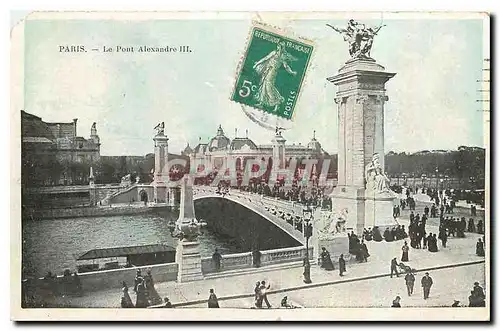 Cartes postales Paris Le Pont Alexandre III