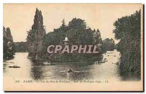 Cartes postales Paris Le Lac du Bois de Boulogne