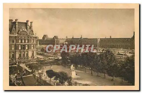 Ansichtskarte AK Paris Perspective sur le Louvre et les Jardins des Tuileries