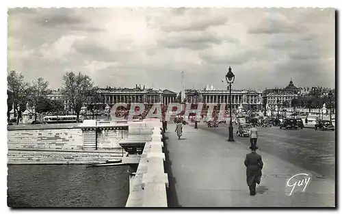 Ansichtskarte AK Paris et ses Merveilles Le pont et la place de la Concorde au centre de la Place L'Obelisque de