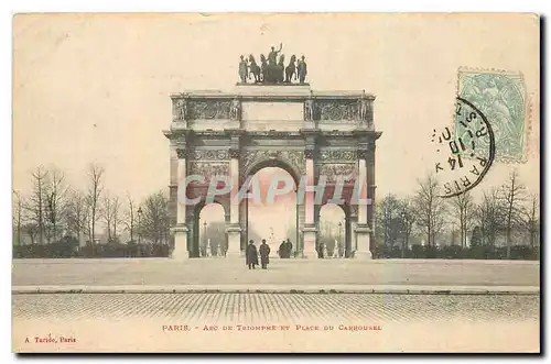 Ansichtskarte AK Paris Arc de Triomphe et Place du Carrousel