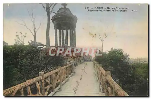 Ansichtskarte AK Paris Buttes Chaumont Allee rustique vers la Belvedere