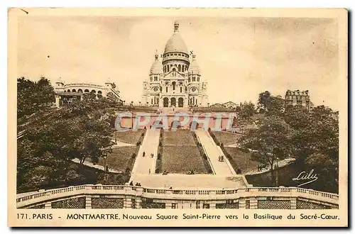 Ansichtskarte AK Paris Montmartre Nouveau Square Saint Pierre vers la Basilique du Sacre Coeur