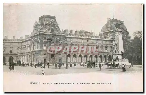 Ansichtskarte AK Paris Place du Carrousel & Statue de Gambetta