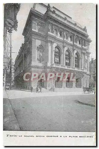 Cartes postales Paris Le Nouvel Opera Comique & la Place Boieldieu