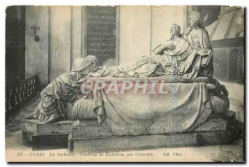 Cartes postales Paris La Sorbonne Tombeau de Richelieu par Girardon