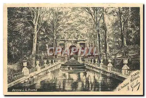 Cartes postales Paris La Fontaine Medicis