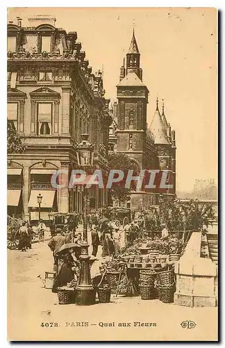 Cartes postales Paris Quai aux Fleurs