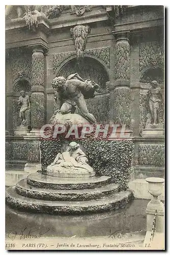 Cartes postales Paris Jardin du Luxembourg Fontaine Medicis