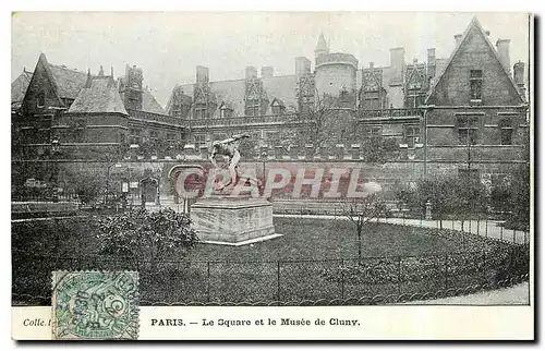 Cartes postales Paris le Square et le Musee de Cluny