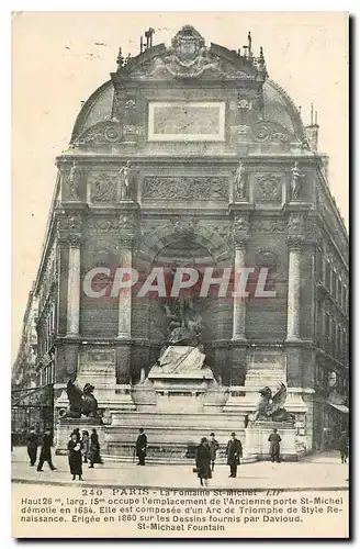 Cartes postales Paris la Fontaine St Michel