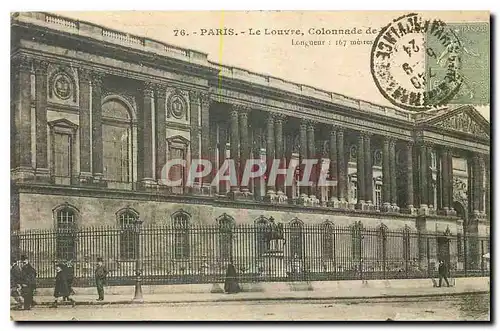 Cartes postales Paris le Louvre Colonnade de