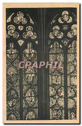 Cartes postales Paris la Sainte Chapelle Chapelle Haute 7e et 8 fenetres Nord Choeur