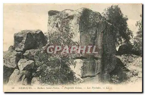 Cartes postales Nemours Rochers Saint pierre Propriete Greau les Pyrenees