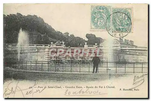 Cartes postales Parc de Saint Cloud Grandes Eaux Bassin du Fer a Cheval