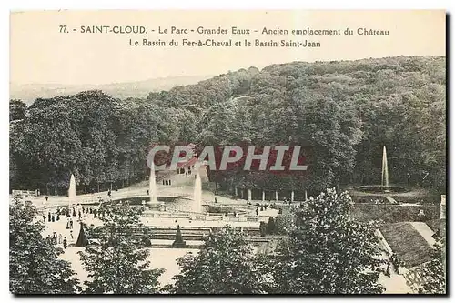 Ansichtskarte AK Saint Cloud le Parc de Grandes Eaux ancien emplacement du Chateau le Basin du Fer a Cheval et le