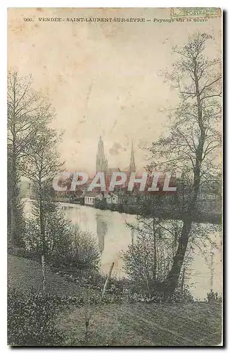 Cartes postales Vendee Saint laurent sur Sevre Paysage sur la Sevre