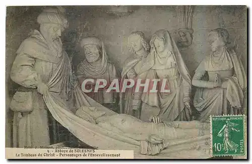 Cartes postales Abbaye de Solesmes le tombeau du Christ Personnage de l'ensevelissement