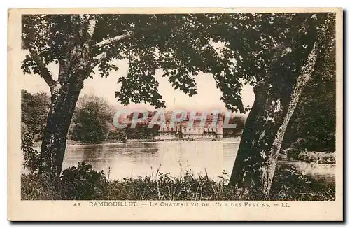 Cartes postales Rambouillet le Chateau vu de l'Ile des Festins