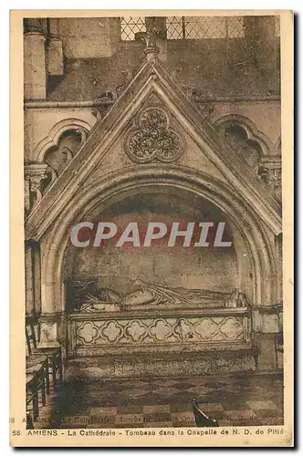 Ansichtskarte AK Amiens La Cathedrale Tombeau dans la Chapelle de N D de Pitie