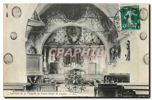 Ansichtskarte AK Environs de Bagnoles de l'Orne Interieur de la Chapelle de Notre Dame de Lignou