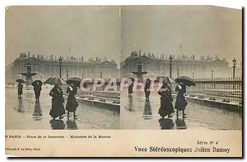 Ansichtskarte AK Paris Place de la Concorde Ministere de la Marine Vues Stereoscopiques