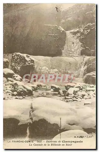 Cartes postales La Franche Comte Environs de Champagnole La Cascade de la Billaude en hiver