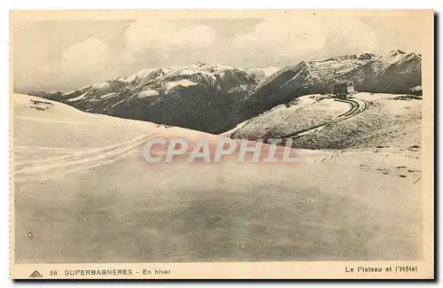 Cartes postales Superbagneres en hiver Le Plateau et l'Hotel