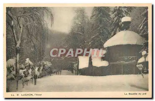 Ansichtskarte AK Luchon l'hiver La Buvette du pre