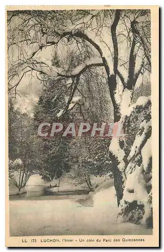 Ansichtskarte AK Luchon l'hiver Un coin du Parc des Quinconces