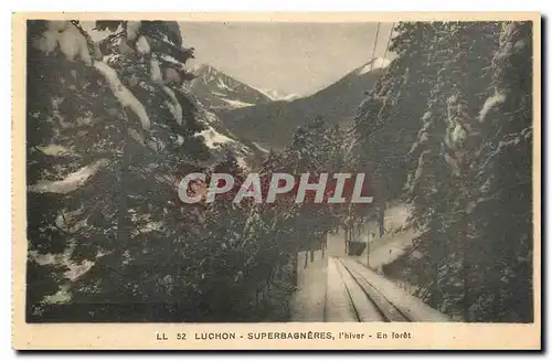 Cartes postales Luchon Superbagneres l'hiver en foret