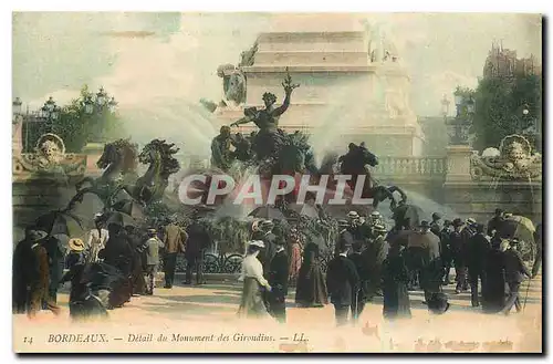 Cartes postales Bordeaux Detail du Monument des Girondins