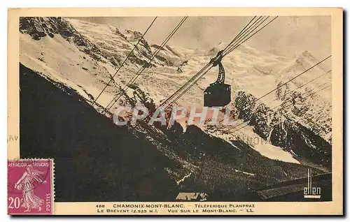 Ansichtskarte AK Chamonix Mont Blanc Teleferique Planpraz le Brevent Vue sur le Mont Blanc