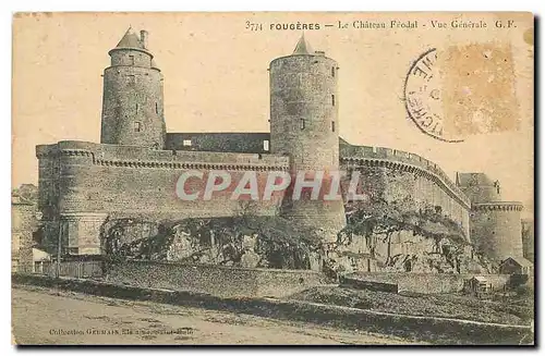 Ansichtskarte AK Fougeres Le Chateau feodal Vue generale