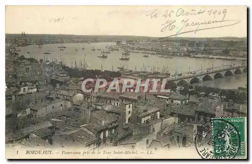 Cartes postales Bordeaux Panorama pris de la Tour Saint Michel