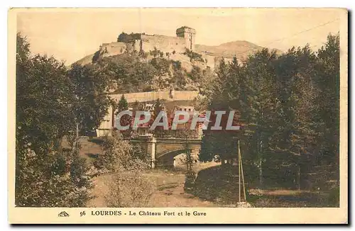 Cartes postales Lourdes Le Chateau Fort et le Gave